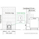 Vedeldadt bastuaggregat Misa 11208T för tunnelmontage 8-20 m3, njut av brasan i relaxen medan du eldar bastun