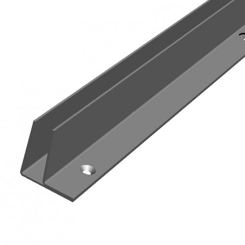 Rostfri dubbel L-profil för montering glasvägg i bastu mm