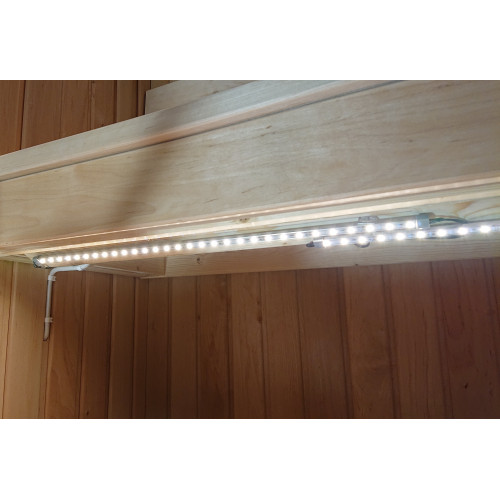 LED-list för bastu, monteras tex under bastulav övre och undre nivå lite framåtriktad
