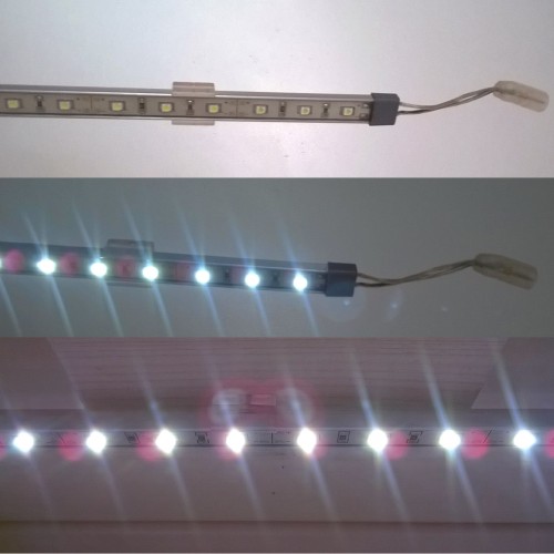 8 st LED-list för bastu, inkl drivdon och 2x 2 m kablage, monteras tex under bastulav lite framåtriktad
