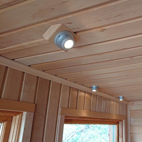 2x LED spotlight med drivdon för bastu och utomhusbruk