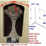 Ett hörnaggregat som tar liten plats, rymmer ändå 12 kg bastusten så Du kan frigöra massor med skön ånga