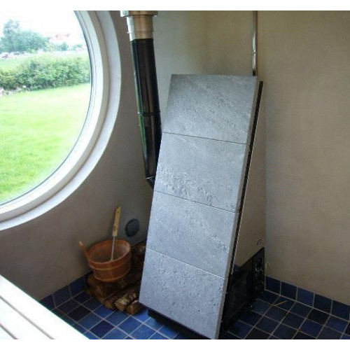 Kombinationsaggregat som gör att Du kan köra med el eller elda med ved, 9 kW för bastu 7-13 m3
