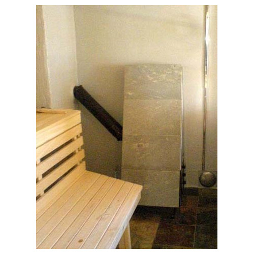 Kombinationsaggregat som gör att Du kan köra med el eller elda med ved, 9 kW för bastu 7-13 m3