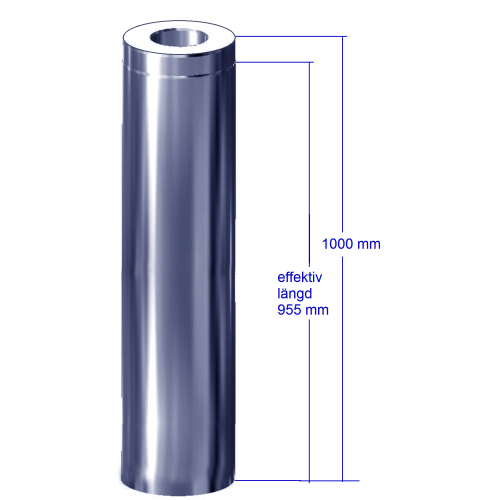 Bastuskorsten förlängning 955 mm, kundretur