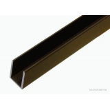 Aluminiumprofil svart och matchar svarta gångjärn, H=20 mm, B=13 mm, Längd 2500 mm