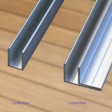 U-profil naturanodiserad aluminium