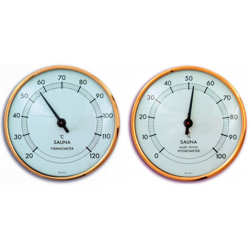 Bastutermometer och Hygrometer med Tysk precision