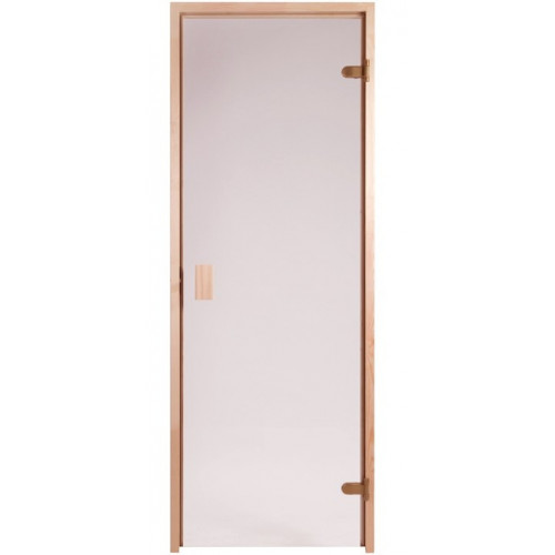 Bastudörr 80x200, furukarm med bronsglas