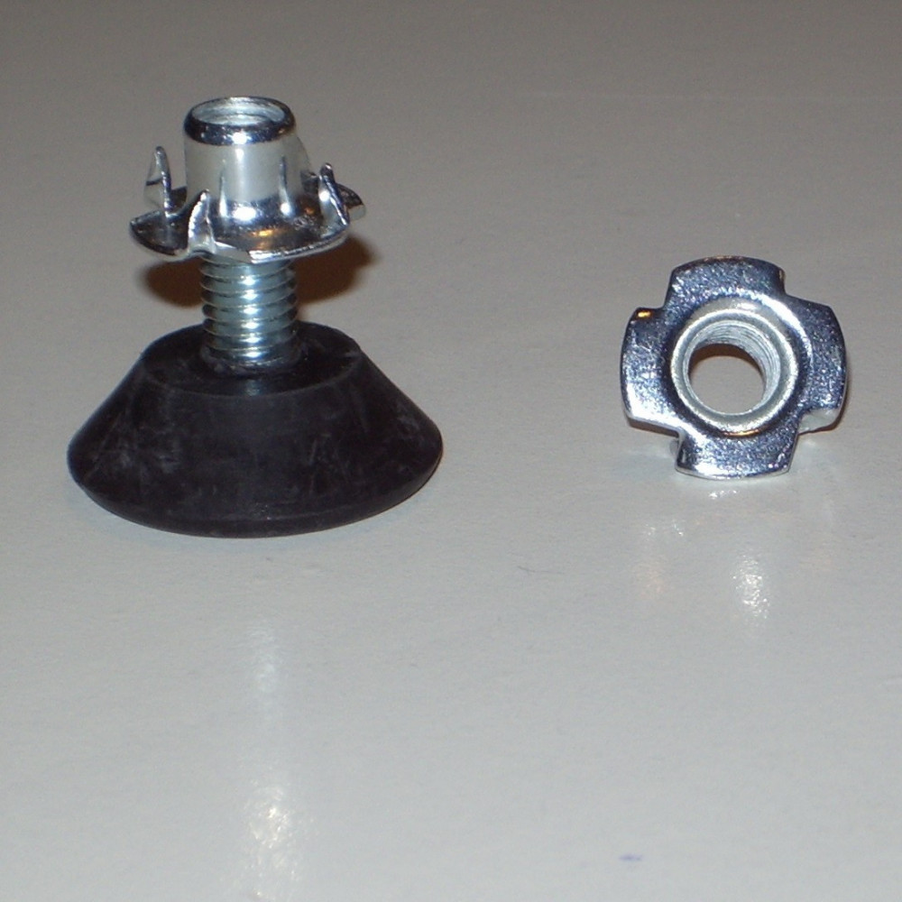 Ställfot med friktionsgummi, dia 30 x 28 mm Ställfot med friktionsgummi, dia 30 x 28 mm
