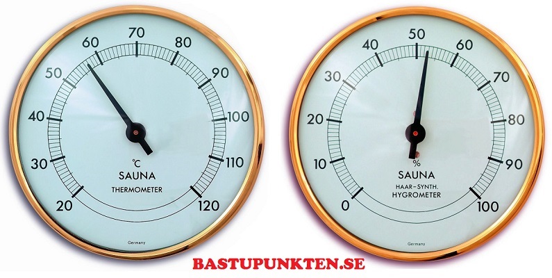 Bastu termometer och bastu hygrometer, tysk kvalit